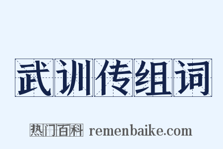 武训传组词是什么意思的图片